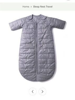 Quilted Gray Infant Sleep Sack with Sleeves — Cozy Travel-Ready Sleep Bag
